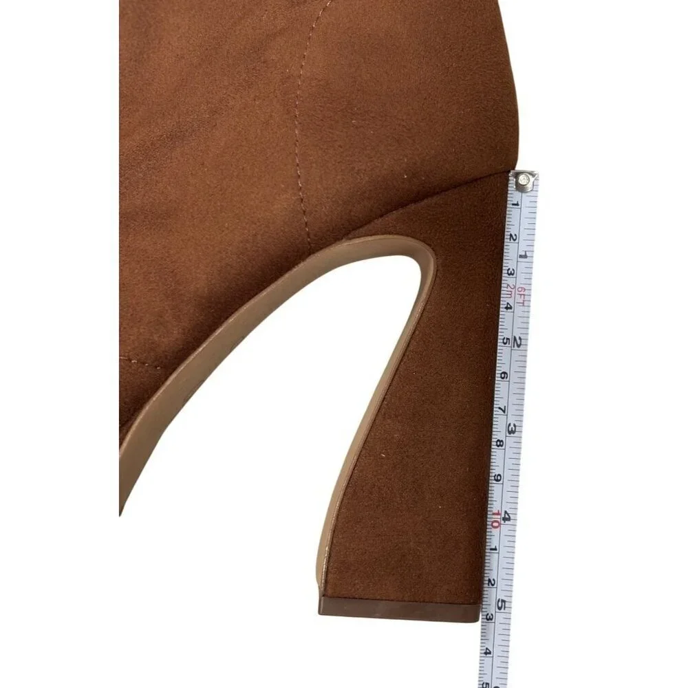 JESSICA SIMPSON/ JS-Daniyah / Zipper / Knee-High Platform / Boots - Brown / Suad